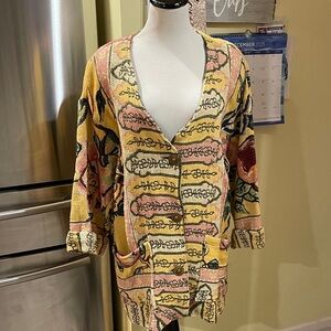 it's in The Bag Unge-porch-ket Colorful tapestry Women's blanket Jacket size 2x